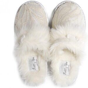 Pretty You London Isabella Beautiful Bridal Mule Slippers